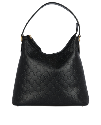 Linea A Hobo, &pound;690, Handbags, Black, Leather, Front view